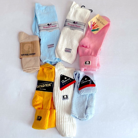 Various Accessories - New Bundle 7 Pairs of Ladies Cotton Socks various Brands and colors